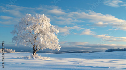 Winter landscape with tree Hatta Enontekioe © Ashley