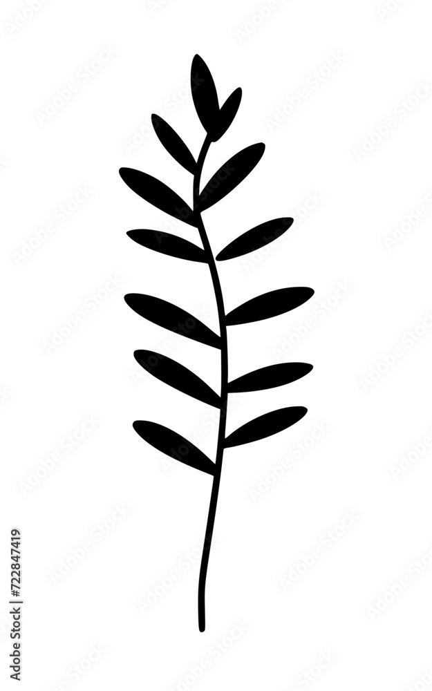 Leaves vector clipart. Spring illustration.