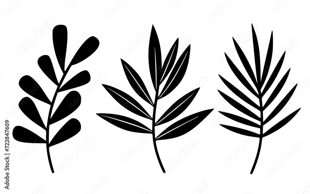 Leaves vector clipart. Spring illustration. Leaves vector clipart. Spring illustration.