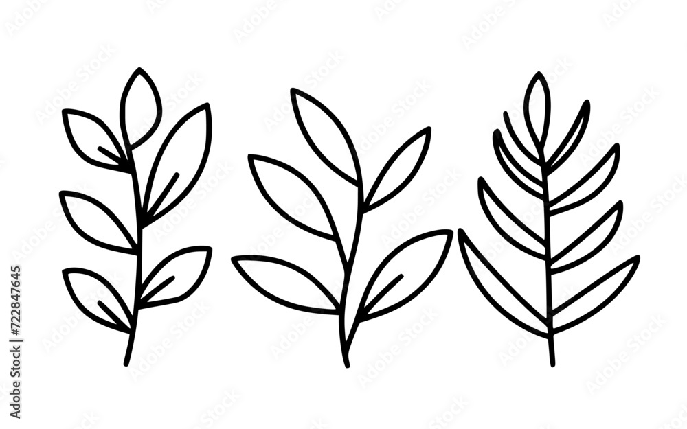 Leaves vector clipart. Spring illustration. Leaves vector clipart. Spring illustration.
