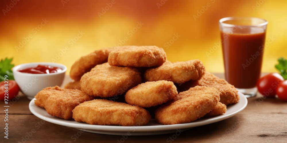 chicken nuggets and sauces