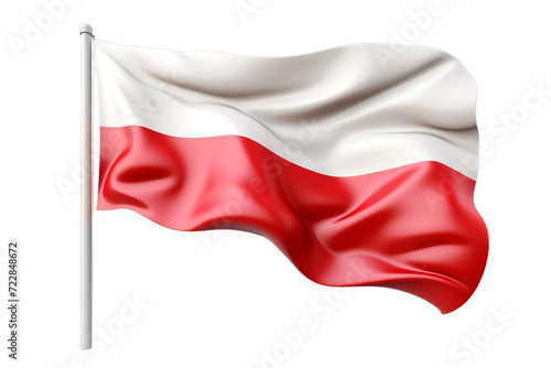 Simple 3D Poland flag PNG object