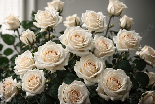 bunch of roses white roses bouquet valentine  anniversary   wedding bouquet