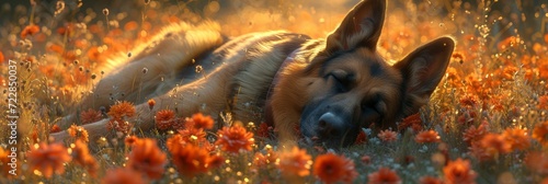 Cat Dog Lying On Meadow  Desktop Wallpaper Backgrounds  Background HD For Designer