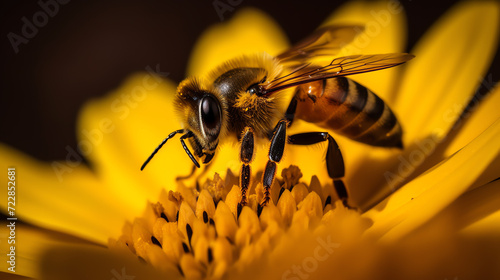 a bee is sitting on a flower
