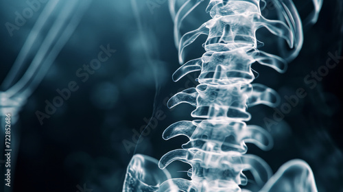 Human Spine XRay 3D render photo