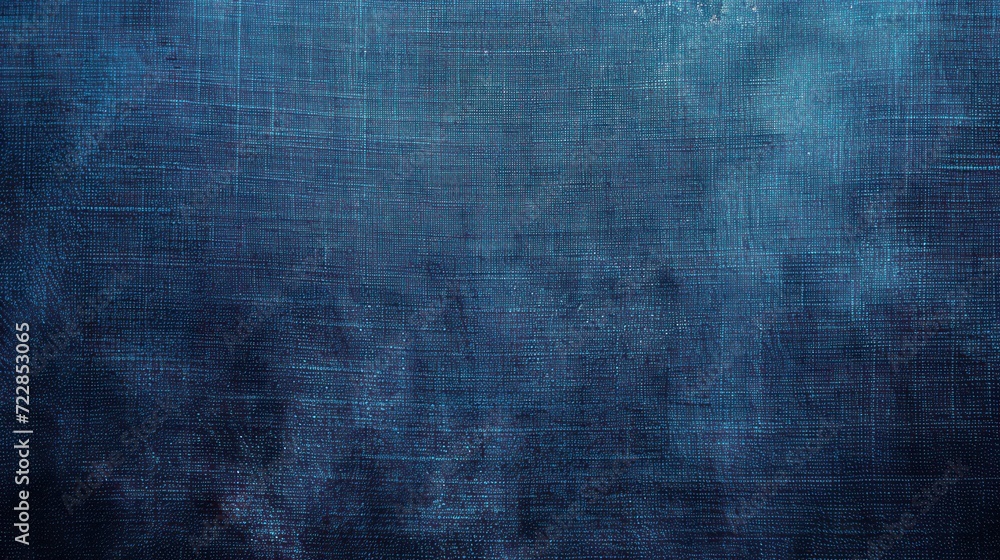 indigo blue, dark blue ocean blue abstract vintage background for design. Fabric cloth canvas texture. Color gradient, ombre. Rough, grain. Matte, shimmer	 - obrazy, fototapety, plakaty 