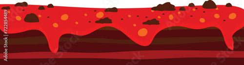 Lava or magma soil ground layer level surface