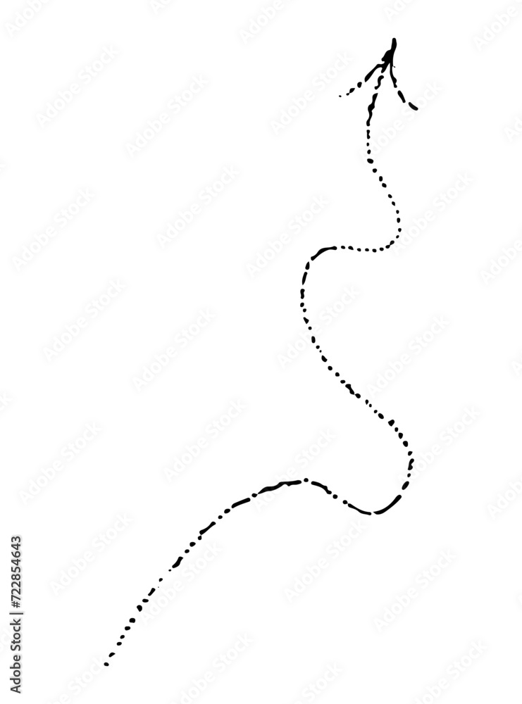 Vector black wavy arrow doodle style isolated on white background. Right pointer hand drawn illustration dotwork, tattoo, sticker for design and decoration, black dots on a white background Vector black wavy arrow doodle style isolated on white background. Right pointer hand drawn illustration dotwork, tattoo, sticker for design and decoration, black dots on a white background