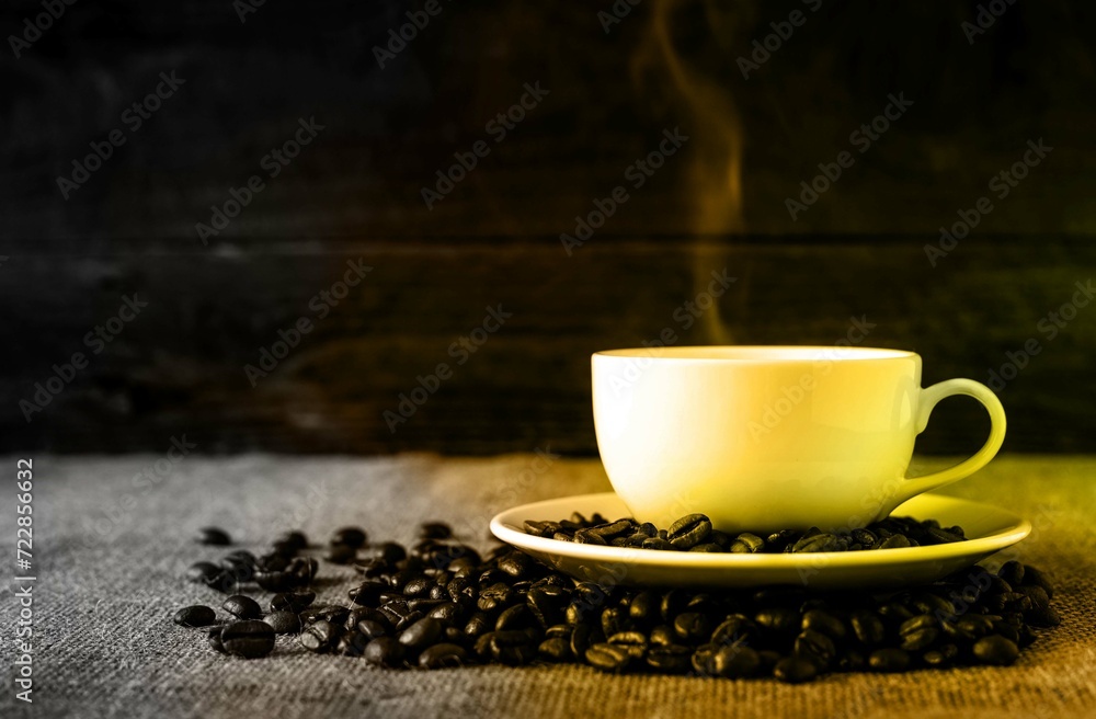 Fototapeta premium coffee cup at night mode