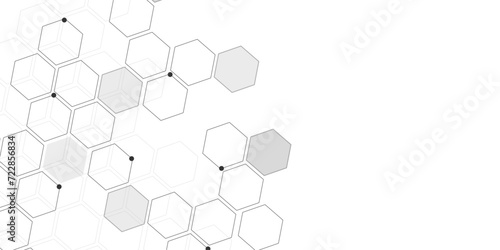Vector hexagons pattern. Hexagon geometric on a white background. Medical, technology or science design.