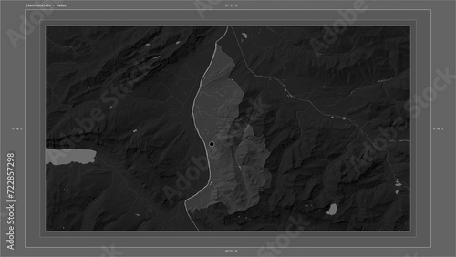 Liechtenstein composition. Grayscale elevation map