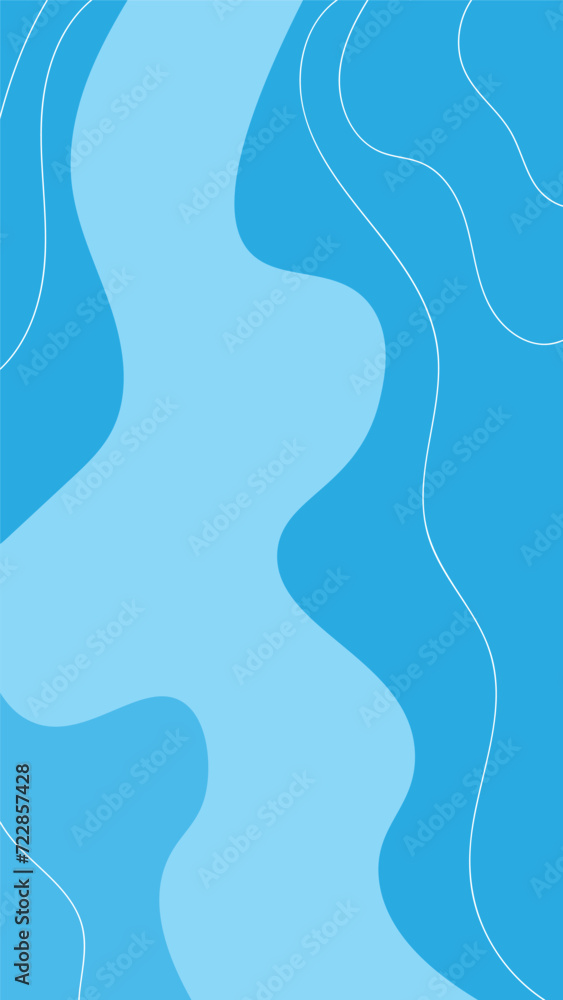Blue doodle wave for story background. Blue doodle wave for story background.