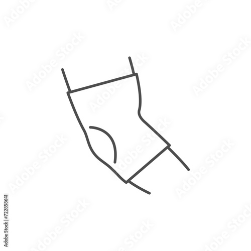 Elbow sleeve line outline icon