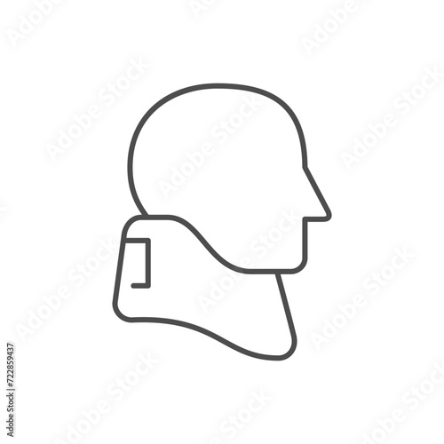 Cervical collar line outline icon