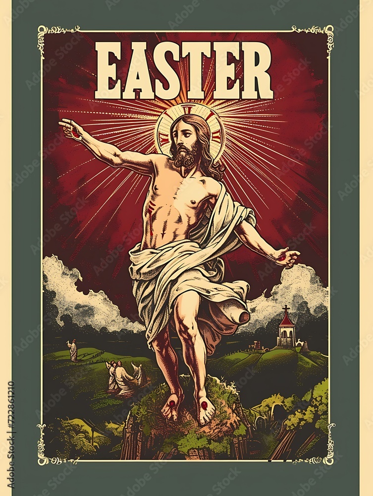 Obraz premium Easter background wallpaper poster card