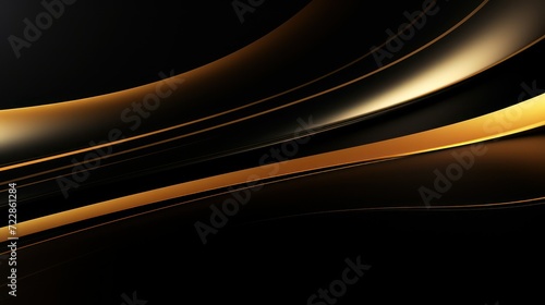 golden waves with black abstract background