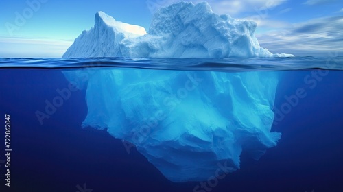 Iceberg surface and underwater part © cherezoff