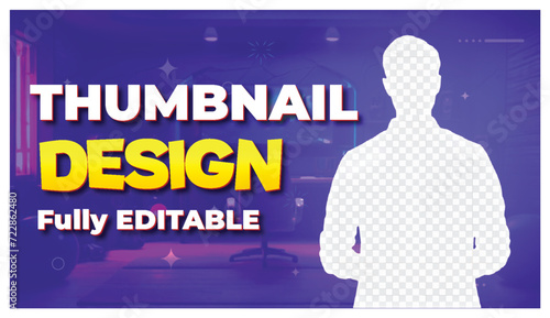 Vector Youtube Thumbnail Template Modern Style