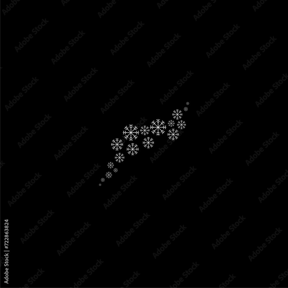 Snowflakes icon Template isolated on dark background Snowflakes icon Template isolated on dark background