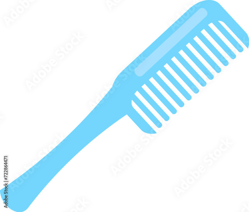 PVC nylon hair comb separation. Recycling of plastic production and packaging waste. Element for infographics design. Simple cartoon flat vector isolated on white background