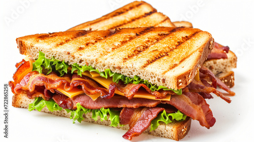 Smoked bacon slices
