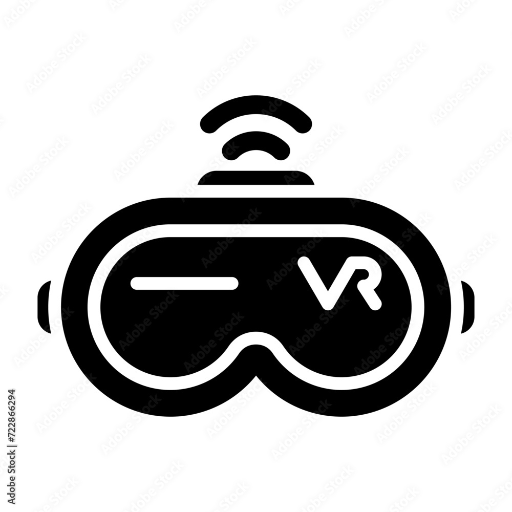 Virtual Reality Headset Vector Icon Virtual Reality Headset Vector Icon