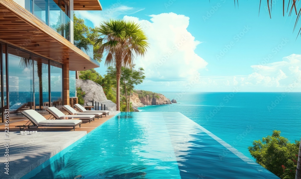 Fototapeta premium Photo relaxing summer beach 