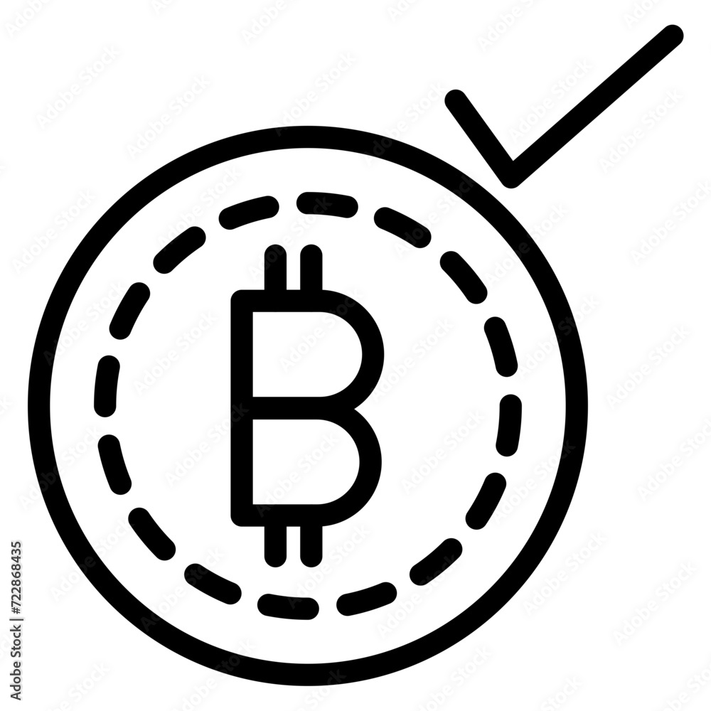 Cryptocurrency Accepted Icon Style Cryptocurrency Accepted Icon Style
