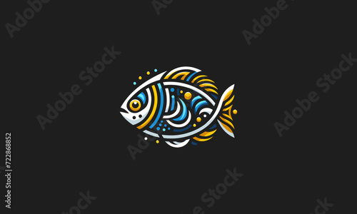 colorful fish vector illustration logo design