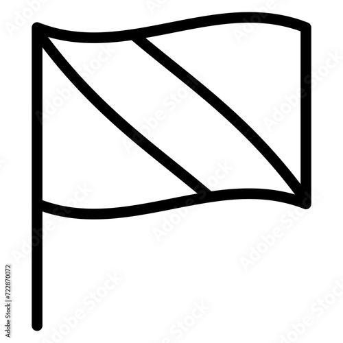 Scuba Flag Icon Style photo