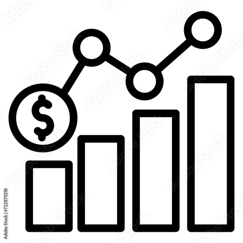 Average Dollar Sale Icon Style