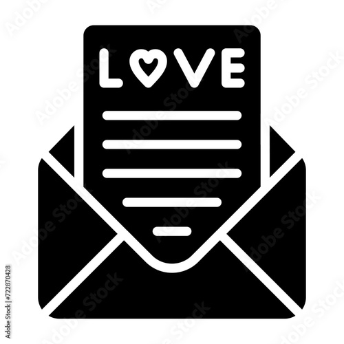 Romantic love letter Vector Icon