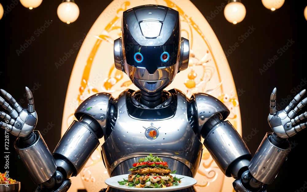 Fototapeta premium Redefining Culinary Excellence with the Chef of the Future