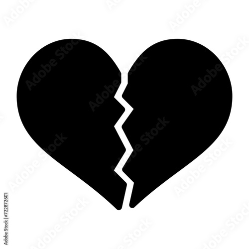Broken Heart Vector Icon