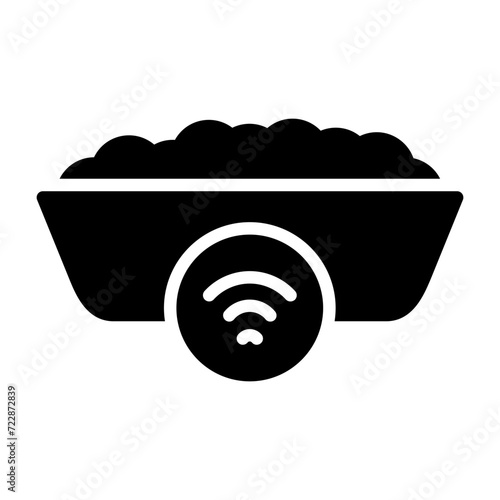 Smart Cat Litter Box Vector Icon