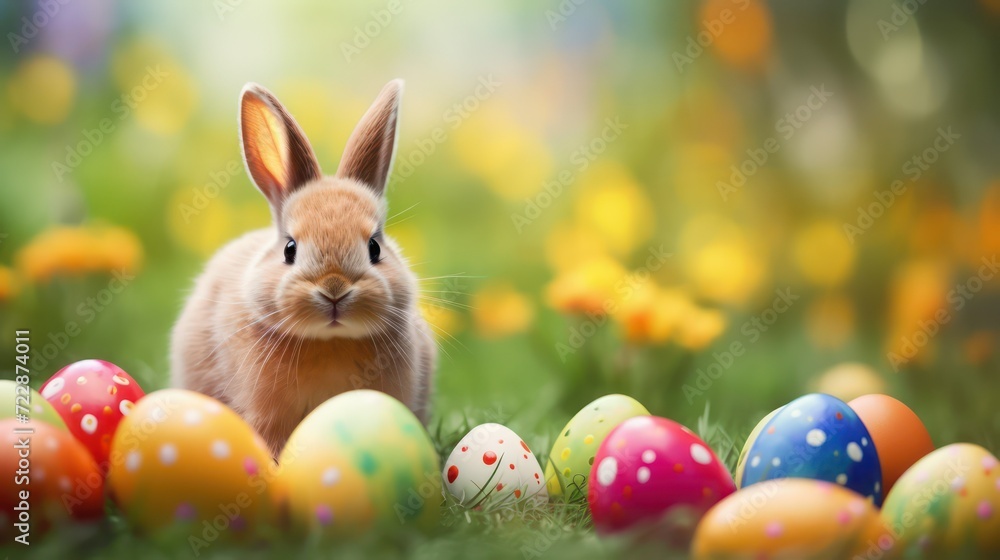 easter bunny and eggs easter bunny and eggs