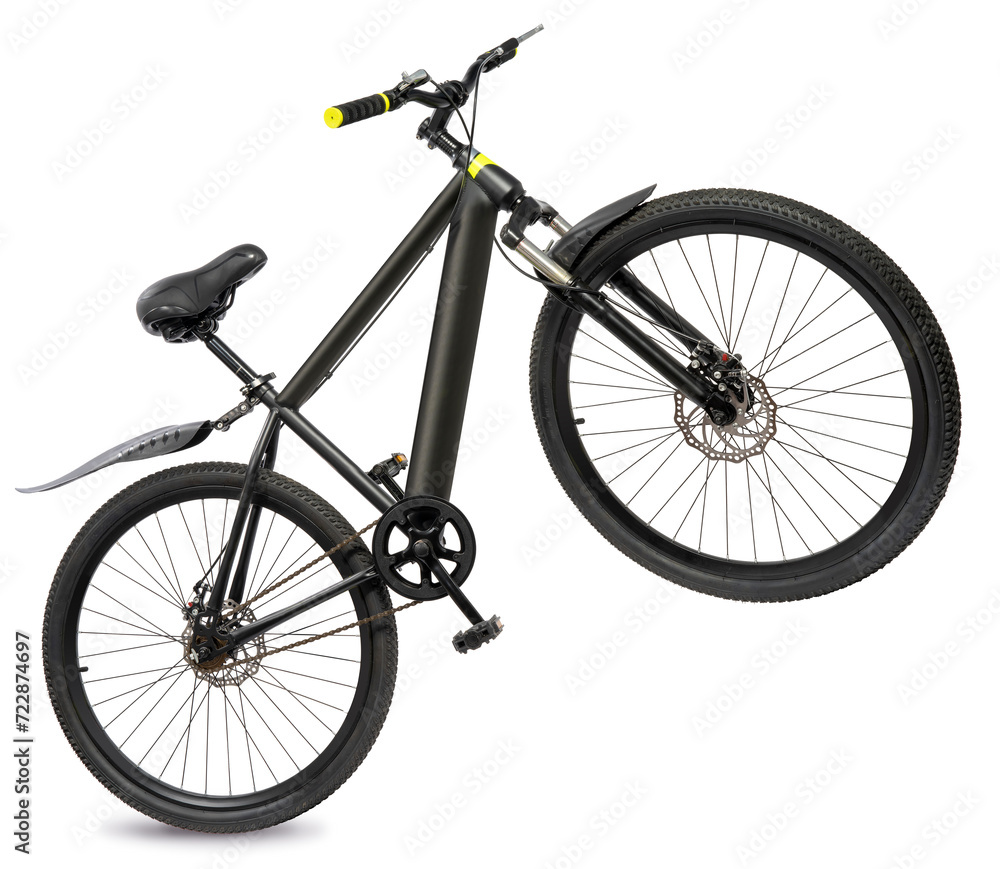 Black Mountain Bike on white, Mountain Bicycle Isolated on White background, With work path.