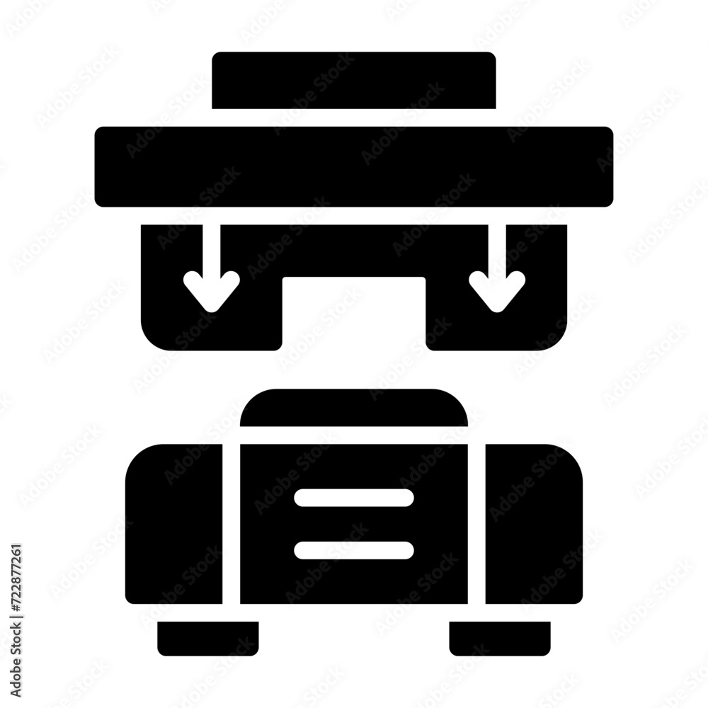 Obraz premium Press Machine Vector Icon