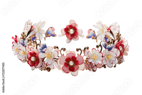 Crafting Hwagwan Flower Crowns Isolated On Transparent Background