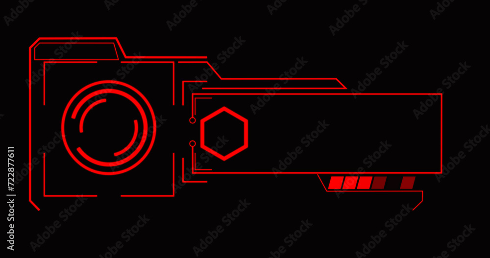 Fototapeta premium Cool Technology Lower Third in high resolution. Technology designed colorful hud lower third. Futuristic colorful lower third for a title, TV news, information call box bars, and news channels.