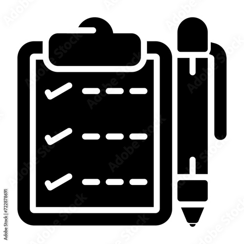Notepad with pen Vector Icon