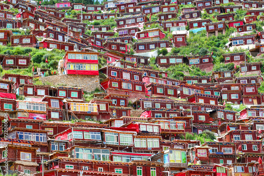 Architecture of Sichuan Sedalaranggou Buddhist Academy Architecture of Sichuan Sedalaranggou Buddhist Academy