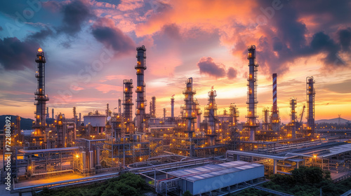 Aerial view oil terminal storage tank, White oil tank storage chemical petroleum petrochemical refinery product at oil terminal, Business commercial trade 