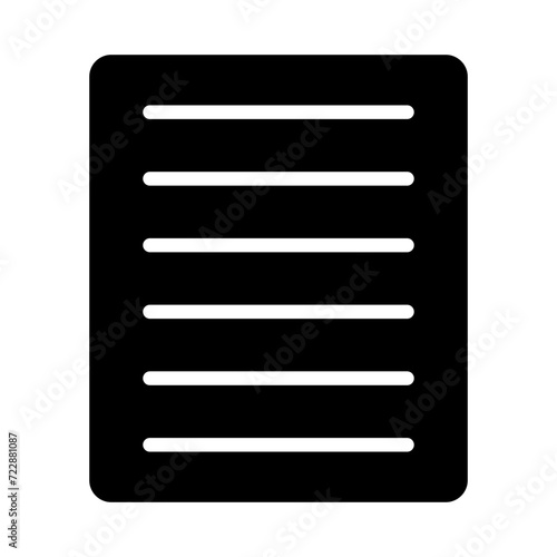Document Align Justify Vector Icon