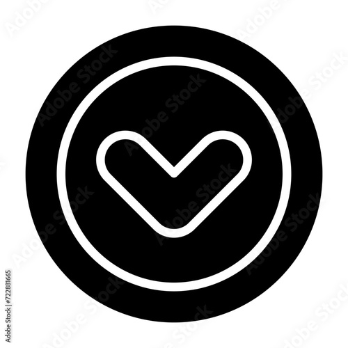 Angle Down Vector Icon