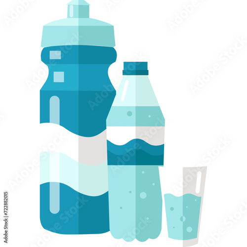Water bottle pack vector icon isolated on white
