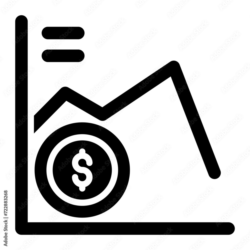 Market Losse Vector Icon Market Losse Vector Icon