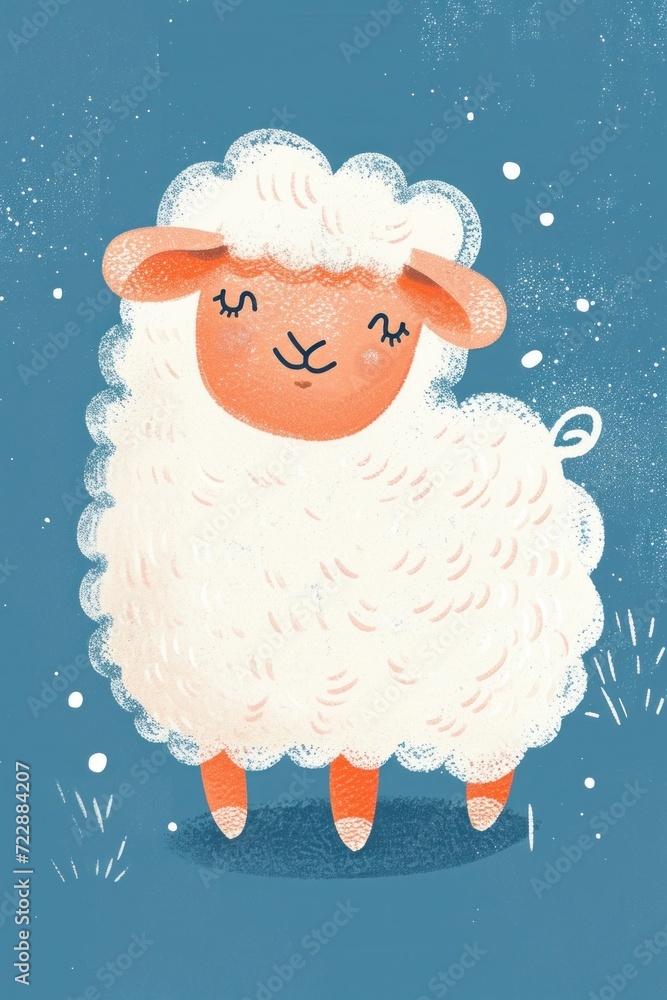 Adorable woolly friend wishes you joy and happiness on this card. Adorable woolly friend wishes you joy and happiness on this card.