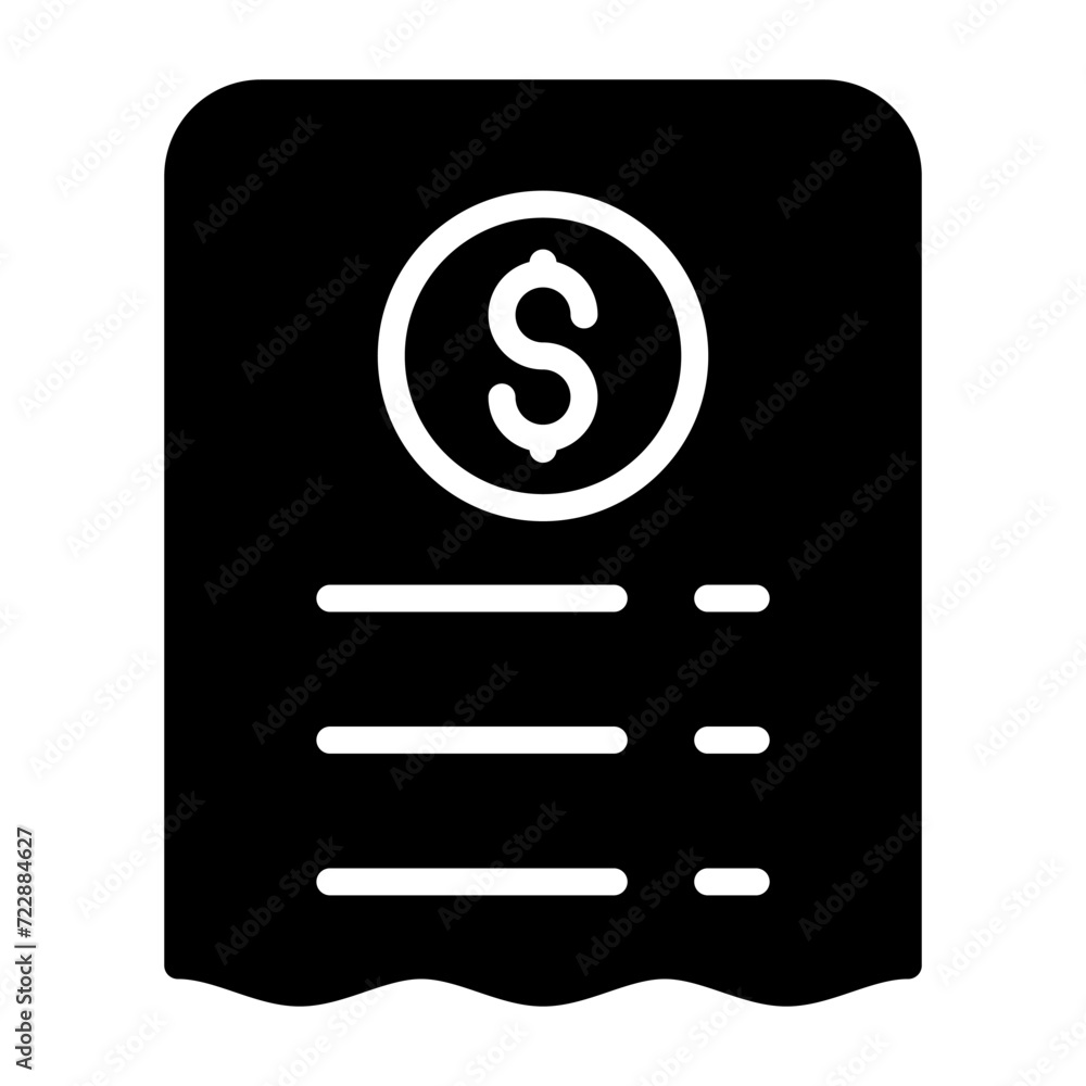 Receipt Vector Icon Receipt Vector Icon